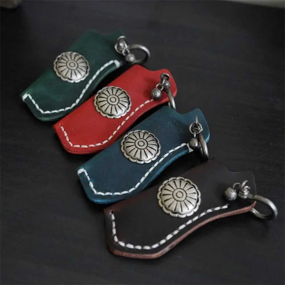 New Cowhide Fire Machine Set Handmade Genuine Case Cowhide Gift Outdoor Tool