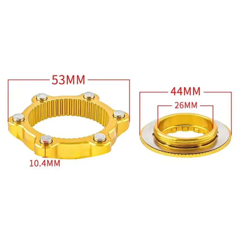 Brake Parts Bike Center Lock Adapter Universal DIY 6-Hole to Center Lock Aluminum Alloy Center Lock Conversion
