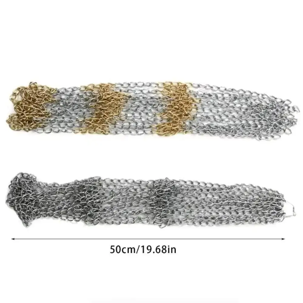 New Galvanized Steel Basketball Target Net Durable Replacement Basketball Hoop Rustproof Heavy Duty Chain Net Outdoor Chain Net