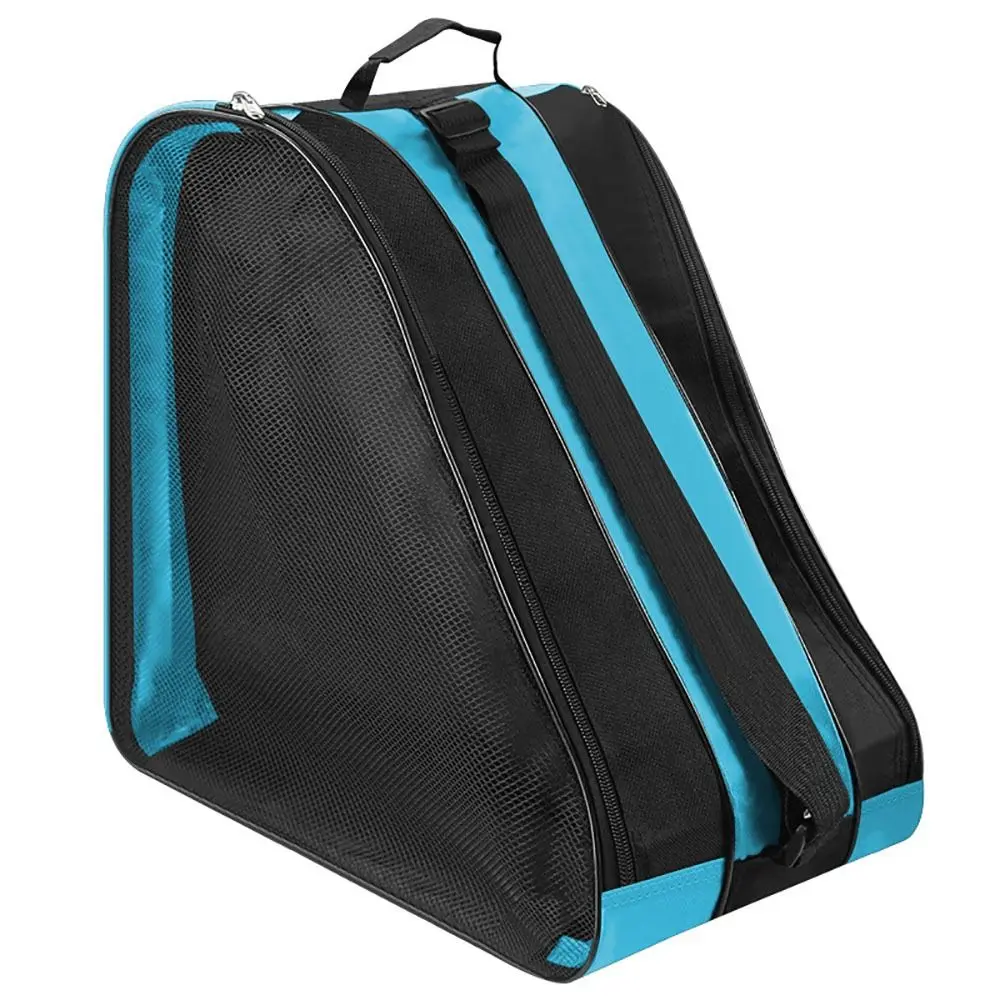 Roller Skate Bag Adjustable Shoulder Strap Ice Skate Bag Large Capacity Fits Quad, Inline & Most Roller Skating Accessories