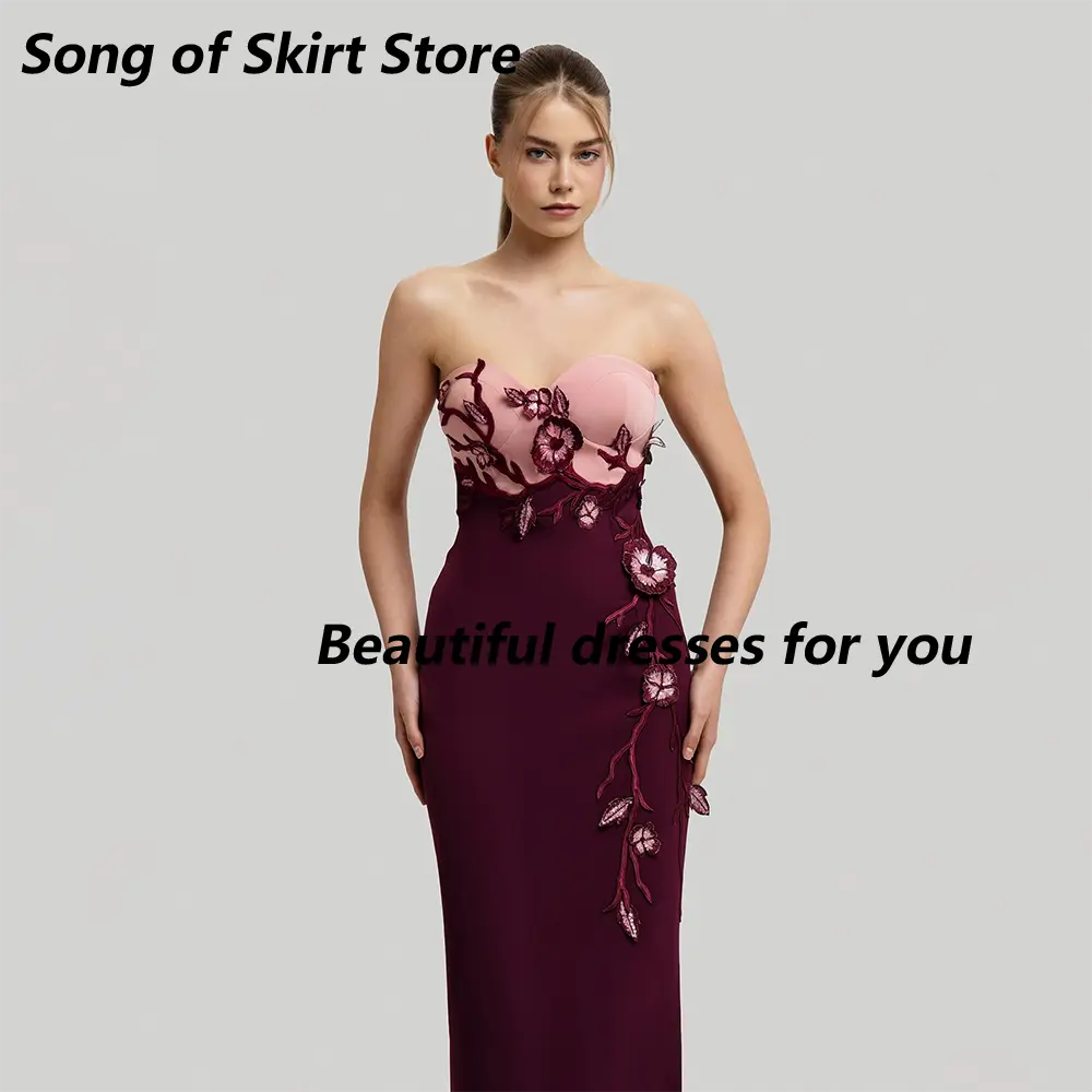 Sexy  Prom Dress for Women Party Customized Sweetheart Sleeveless Applique Floor Length Formal Evening Dresses Party Gown