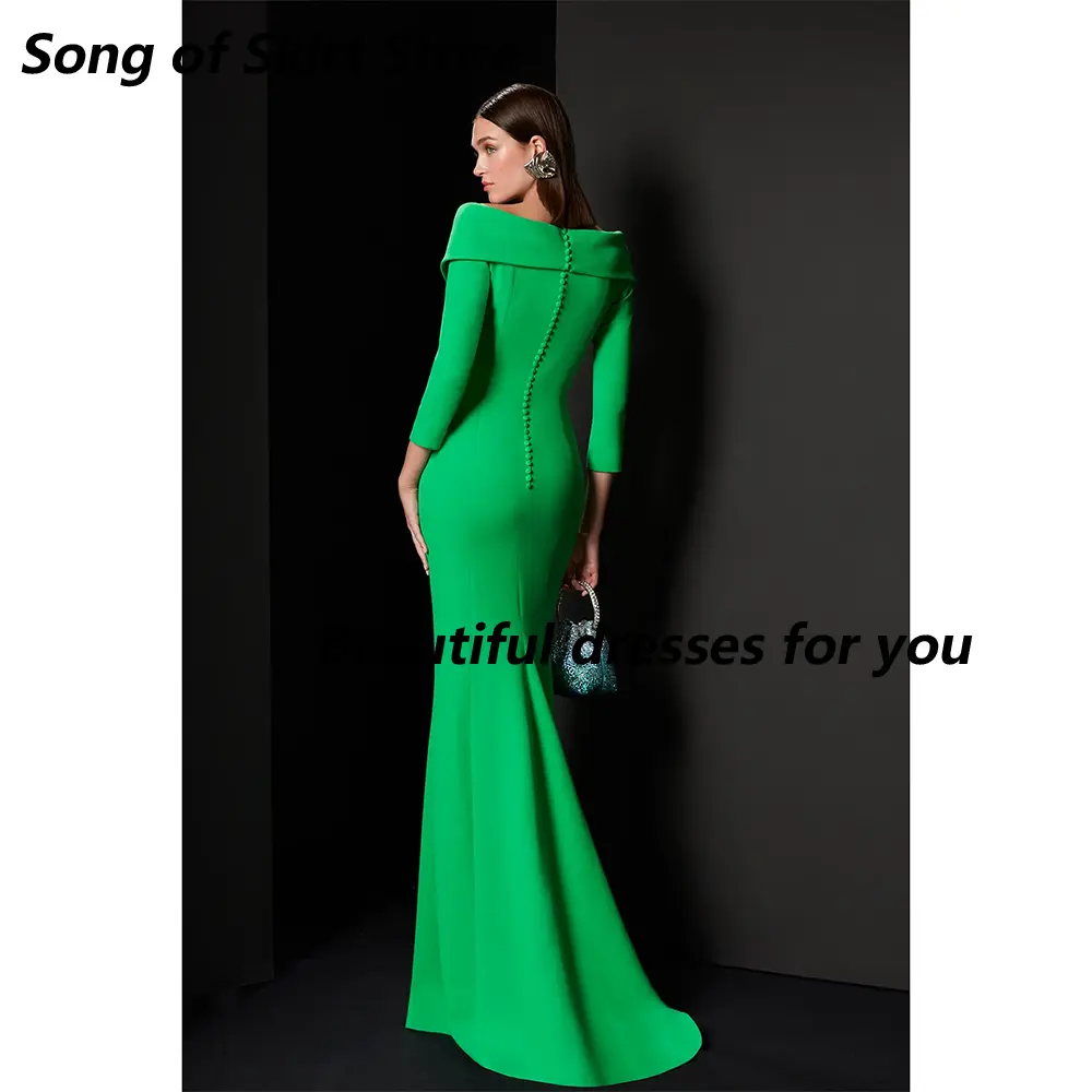 Customized Vintage Mermaid Evening Dresses Off Shoulder Bridal Wedding Party Prom Gowns for Mother of The Bride Dresses