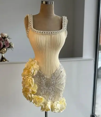 CENXUAN Glamorous Evening Gowns Mermaid Spaghetti Straps Beading Sequined Long Party Dress Vestidos De Festa Customized