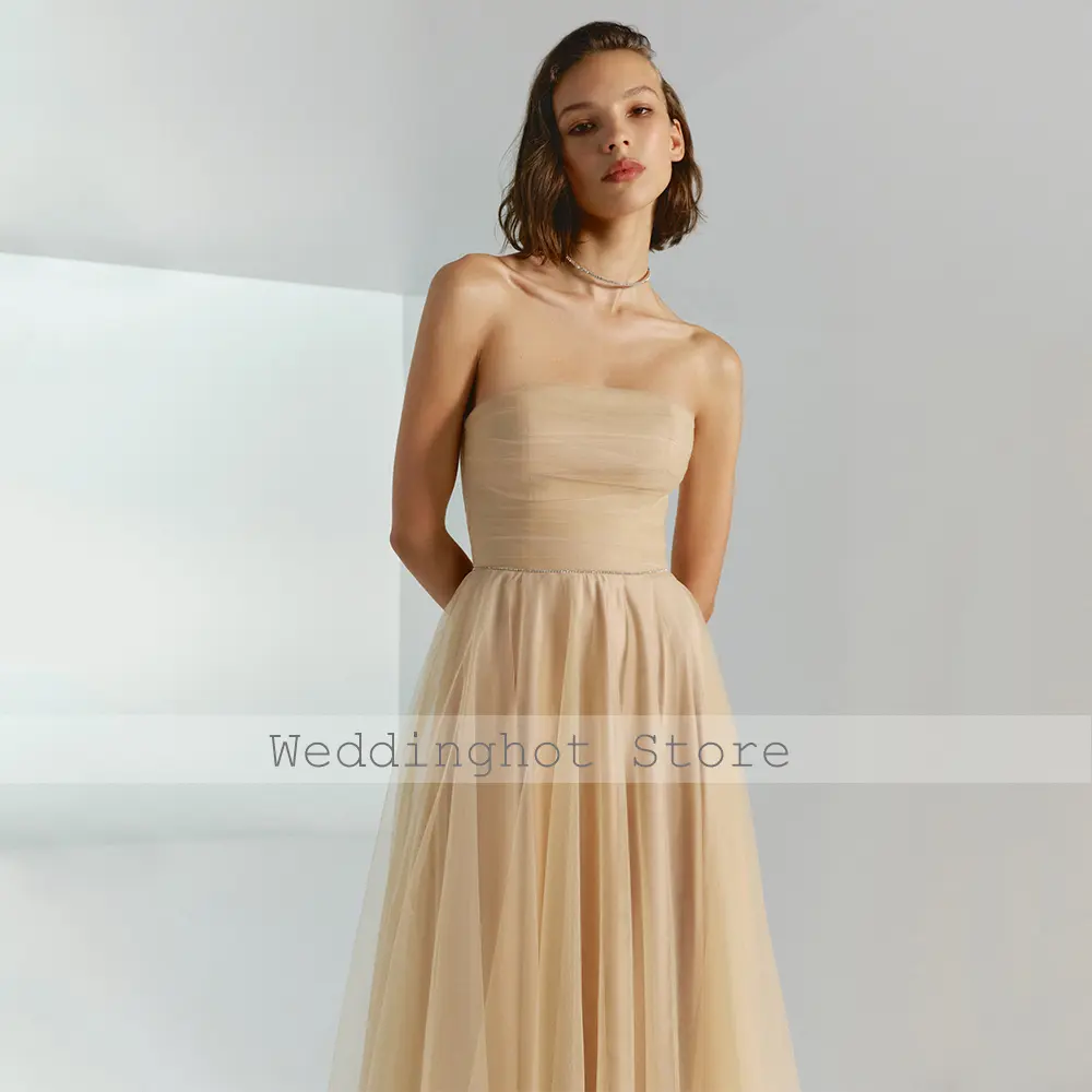 Mint Prom Dresses for Women Strapless A Line Crystals Elegant Evening Party Gowns with Cape Tulle Floor Length Graduation Dress