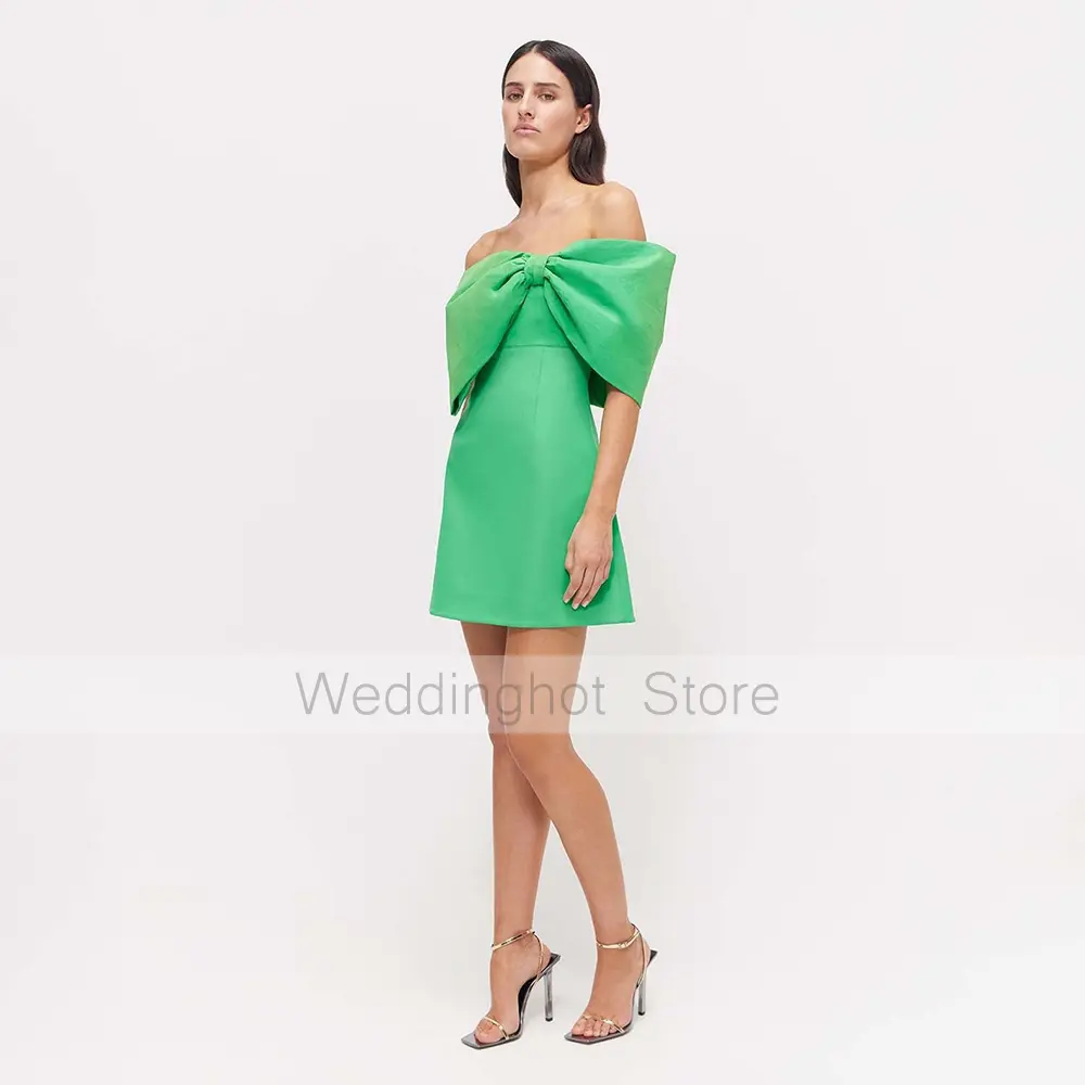 Mini Cocktail Dresses for Women Off the Shoulder A Line Simple Cocktail Gowns Short Strapless Sleeveless Birthday Party Dress