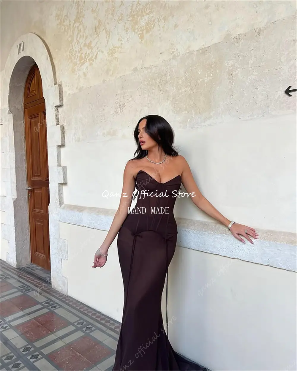 Qanz Women Robe De Soirée Femme Mermaid Corset Back Sexy Mermaid Party Dresses Sweetheart Prom Dresses 2025 Customized
