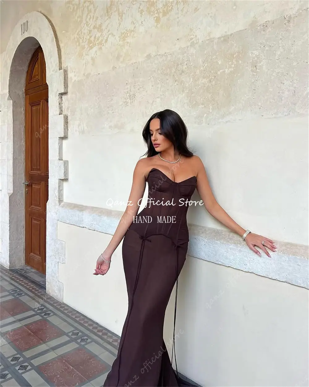 Qanz Women Robe De Soirée Femme Mermaid Corset Back Sexy Mermaid Party Dresses Sweetheart Prom Dresses 2025 Customized