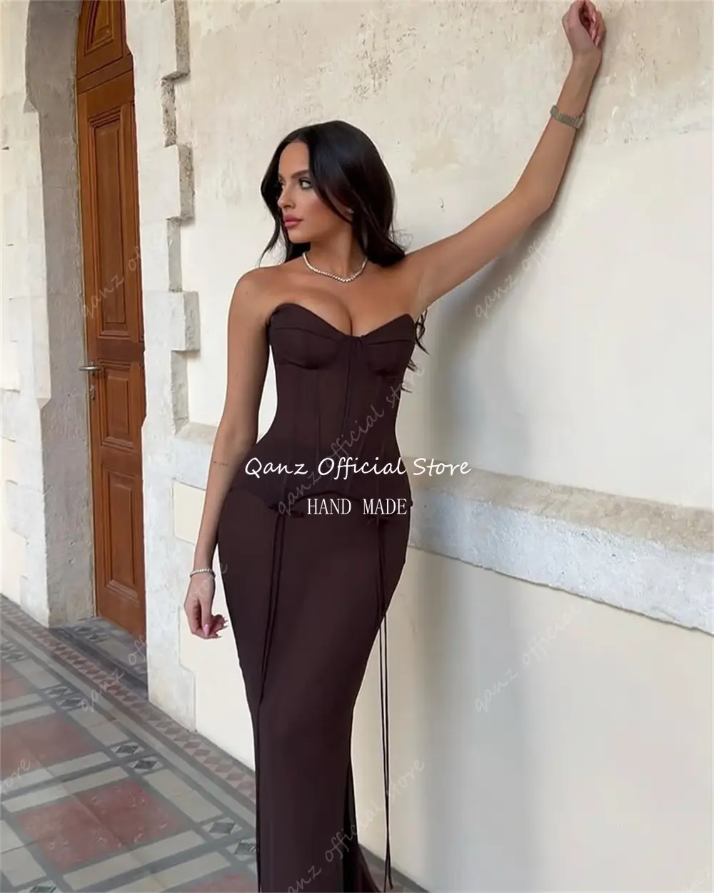 Qanz Women Robe De Soirée Femme Mermaid Corset Back Sexy Mermaid Party Dresses Sweetheart Prom Dresses 2025 Customized
