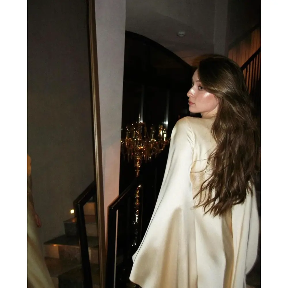 Customized Elegant O-Neck Long Sleeves Party Dresses Woman Mermaid Floor Length Wedding Party Dresses Evening Dresses for Specia