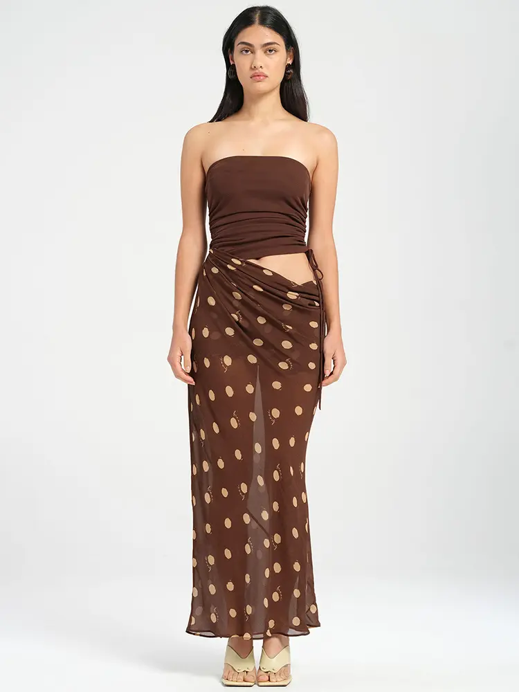 Mozision Patchwork Polka Dot Sexy Maxi Dress Women Gown Summer Fashion Off-shoulder Sleeveless Backless Beach Club Long Dress