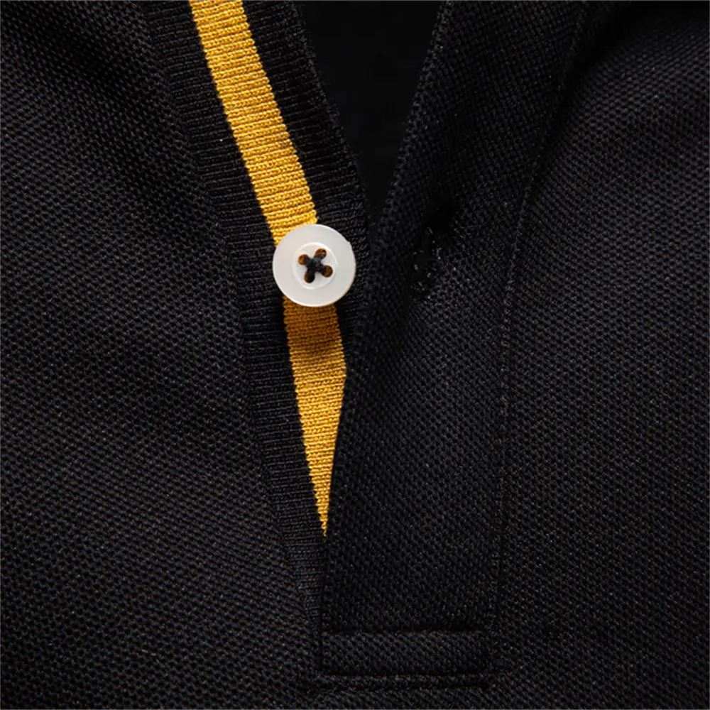 AIOPESON 2025 Business Casual Polo Shirt Men Solid Color Long Sleeve Cotton Rich Blend Breathable Polos Male