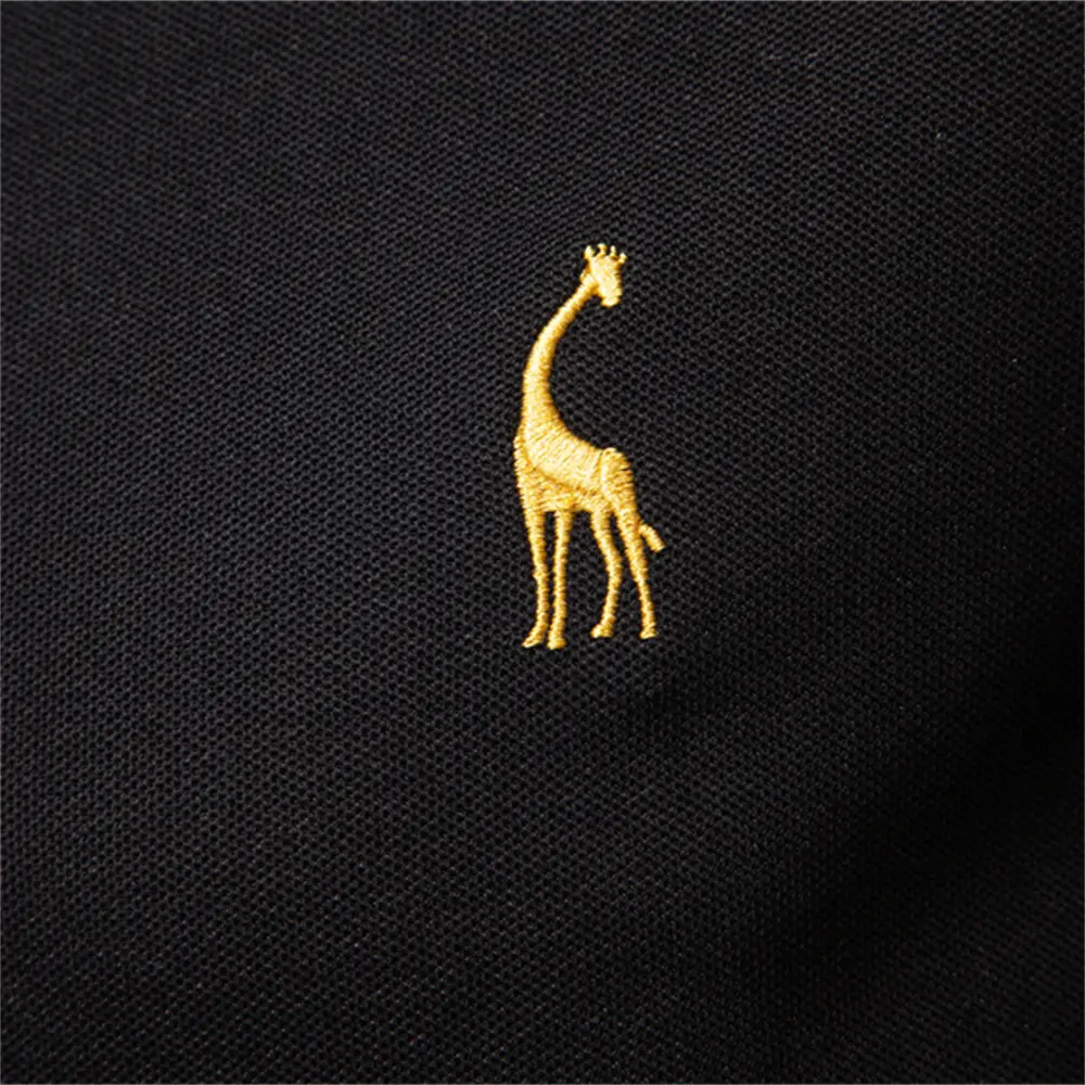 AIOPESON 2025 Business Casual Polo Shirt Men Solid Color Long Sleeve Cotton Rich Blend Breathable Polos Male