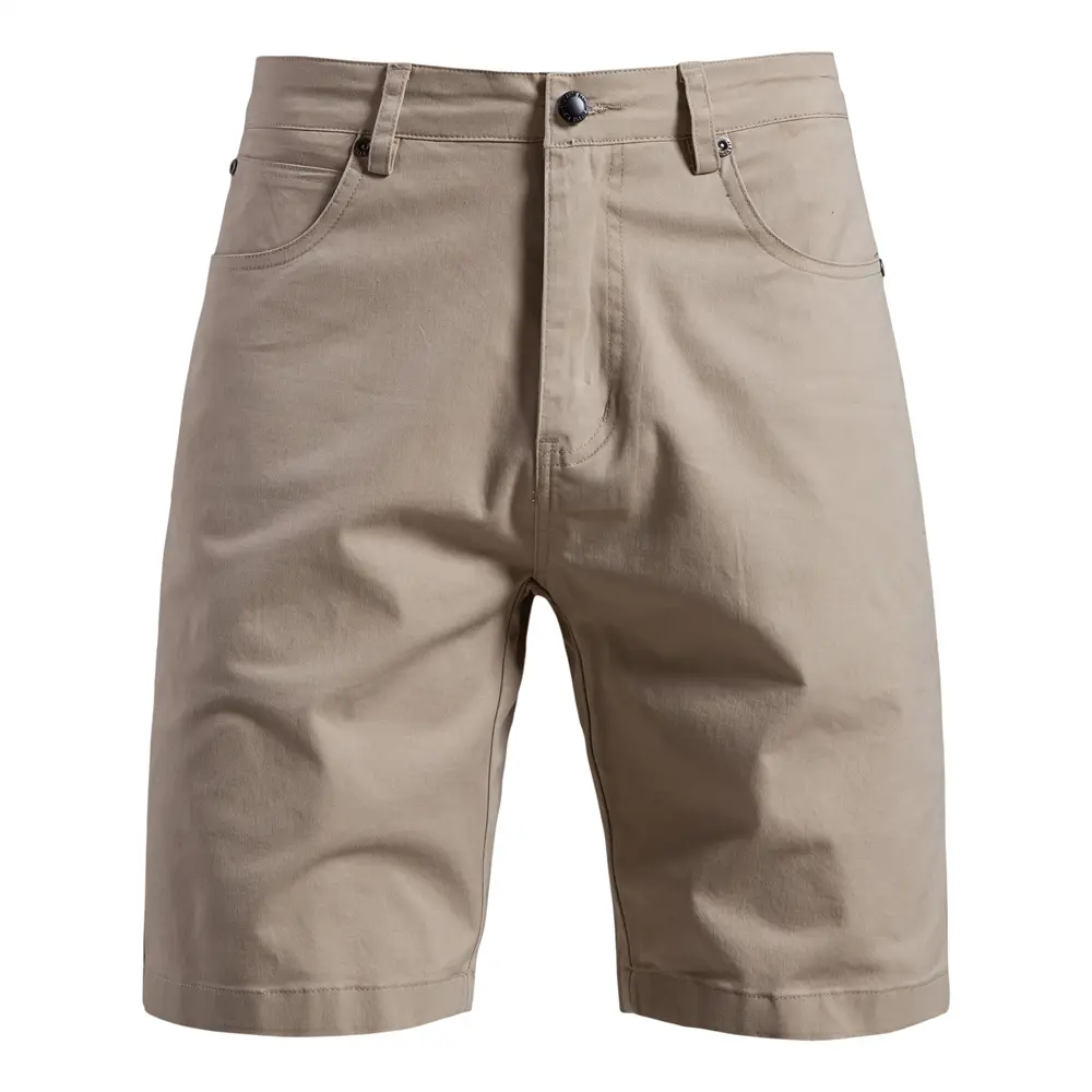 AIOPESON Men's 100% Cotton Summer Casual Shorts Multi-Pocket Shorts Solid Color 11 Colors Outdoor Breathable Shorts