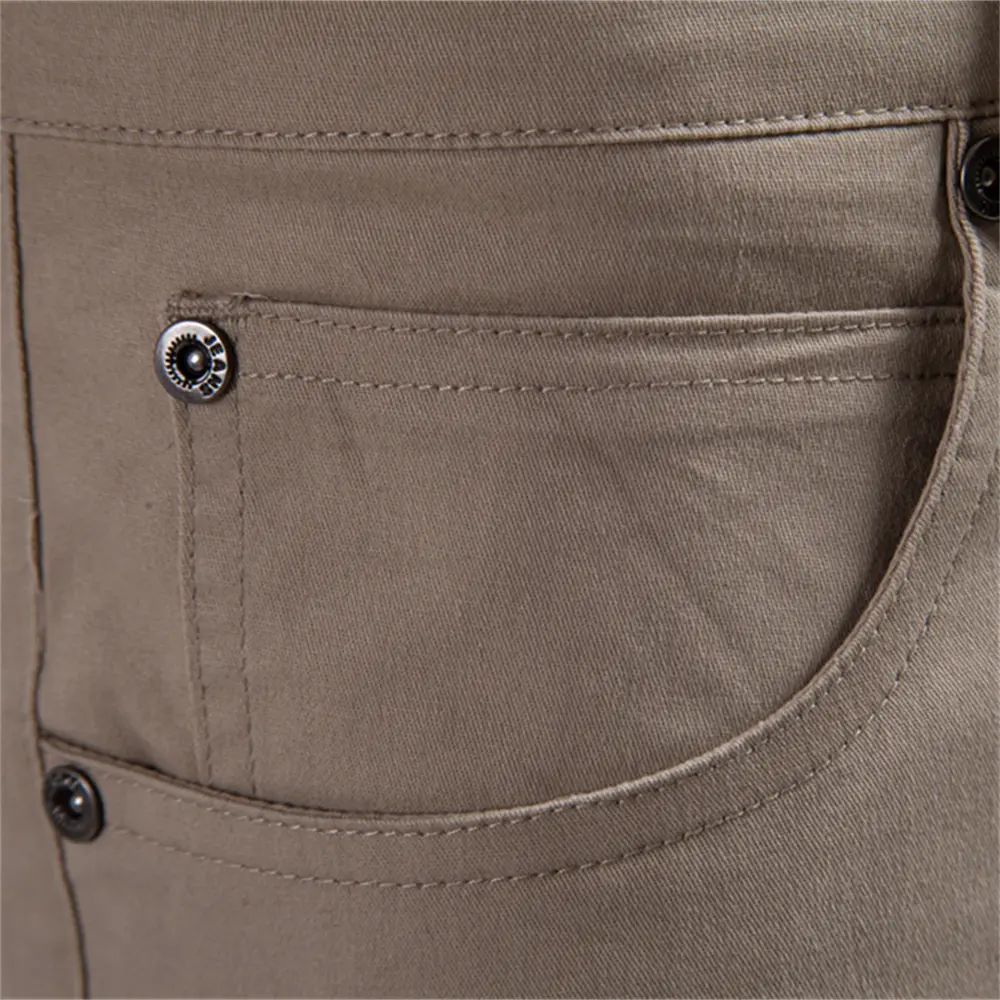 AIOPESON Men's 100% Cotton Summer Casual Shorts Multi-Pocket Shorts Solid Color 11 Colors Outdoor Breathable Shorts