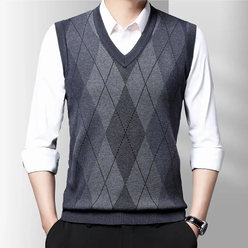 Men's Thickened Casual Sweater Tank Top Warm Autumn Winter Vest Fashion Comfortable Breathable Gym Tank Top for Men
