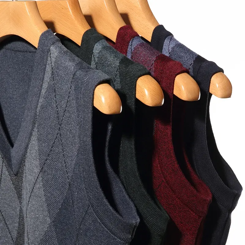 Men's Thickened Casual Sweater Tank Top Warm Autumn Winter Vest Fashion Comfortable Breathable Gym Tank Top for Men
