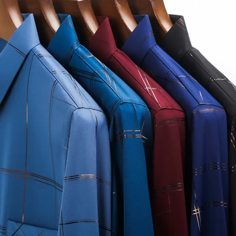 New Men's Casual Printed Long Sleeved Lapel Shirt for Spring and Autumn Fashion Comfortable Wrinkle Free Top Without Ironing