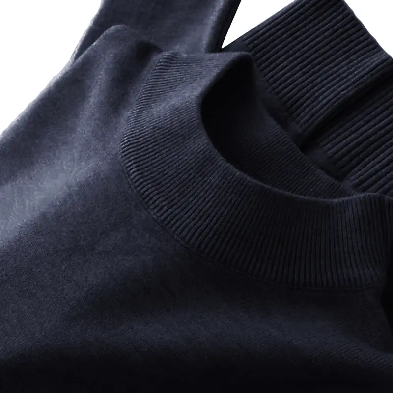2025 Men's Mock Turtleneck Sweater Men's Knitting Pullovers Rollneck Sweater Winter Warm Men Jumper Slim Fit Casual Streetwear
