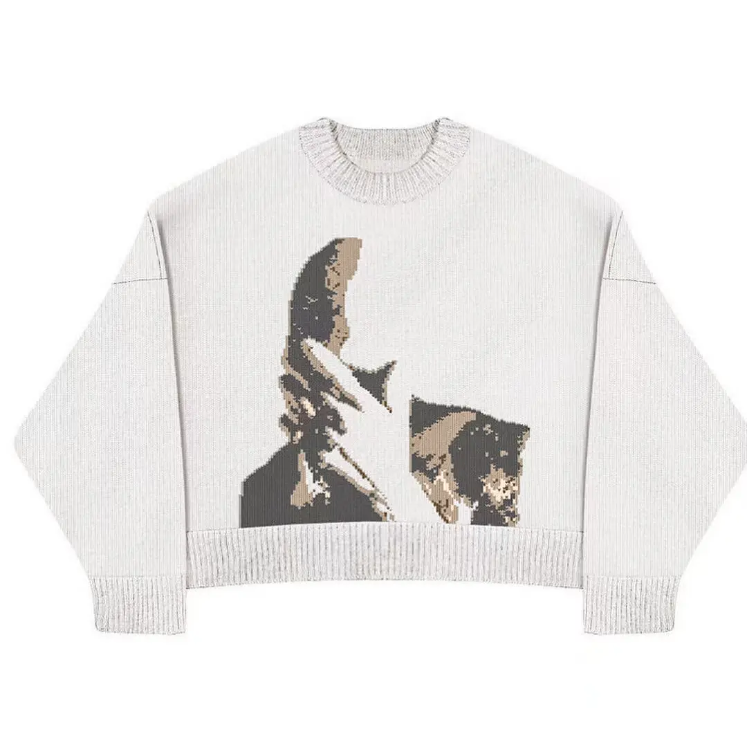 Womens 2025 Loose Pullover Sweater Casual Round Neck Autumn Outfit Personalized Interior Knitwear Soft Comfortable Oversized