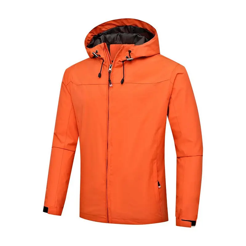 Spring and Autumn New Fashionable Men's Windproof and Waterproof Cardigan Hooded Zipper Jacket Outdoor Casual Sportswear