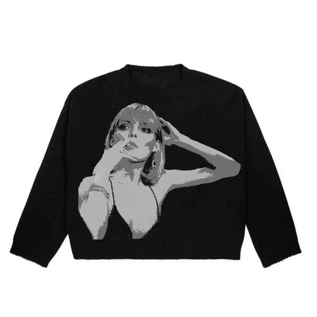 Womens 2025 Loose Pullover Sweater Casual Round Neck Autumn Outfit Personalized Interior Knitwear Soft Comfortable Oversized