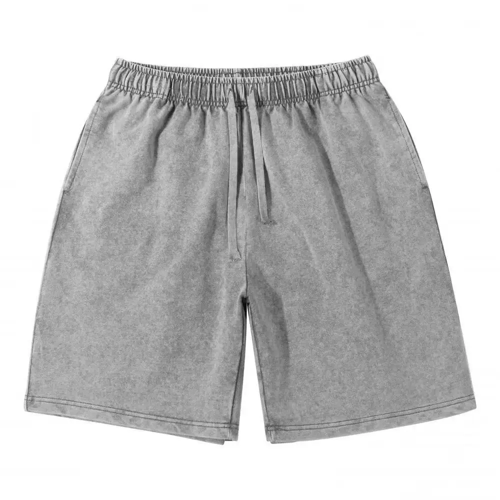 260g Heavy Washed Cotton Shorts Mens Distressed Snowflake Vintage Loose Fit Casual Cross Border Wholesale Bulk Supply Shorts