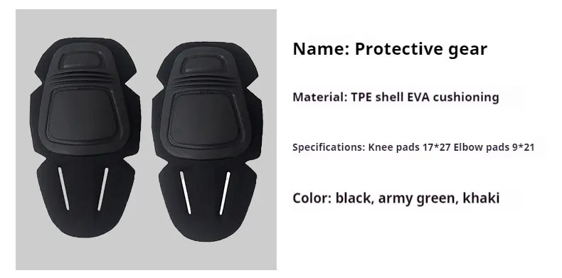 Tactical Knee&Elbow Protector Pad for Paintball Airsoft Combat Uniform Military Suit 2 Knee Pads&2 Elbow Pads Just Hunting Suit