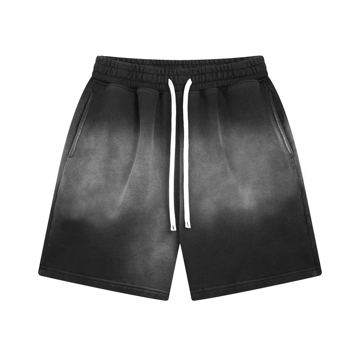 Mens 2025 Summer Washed Distressed Short Sleeve Shorts Set American Retro Street Trendy Brand Casual Outfit