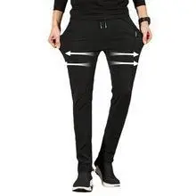Men's Summer Silk Pants Loose Straight Leg Casual Stretch Lightweight Zipper Sportswear Activewear Breathable Slim Fit Trousers