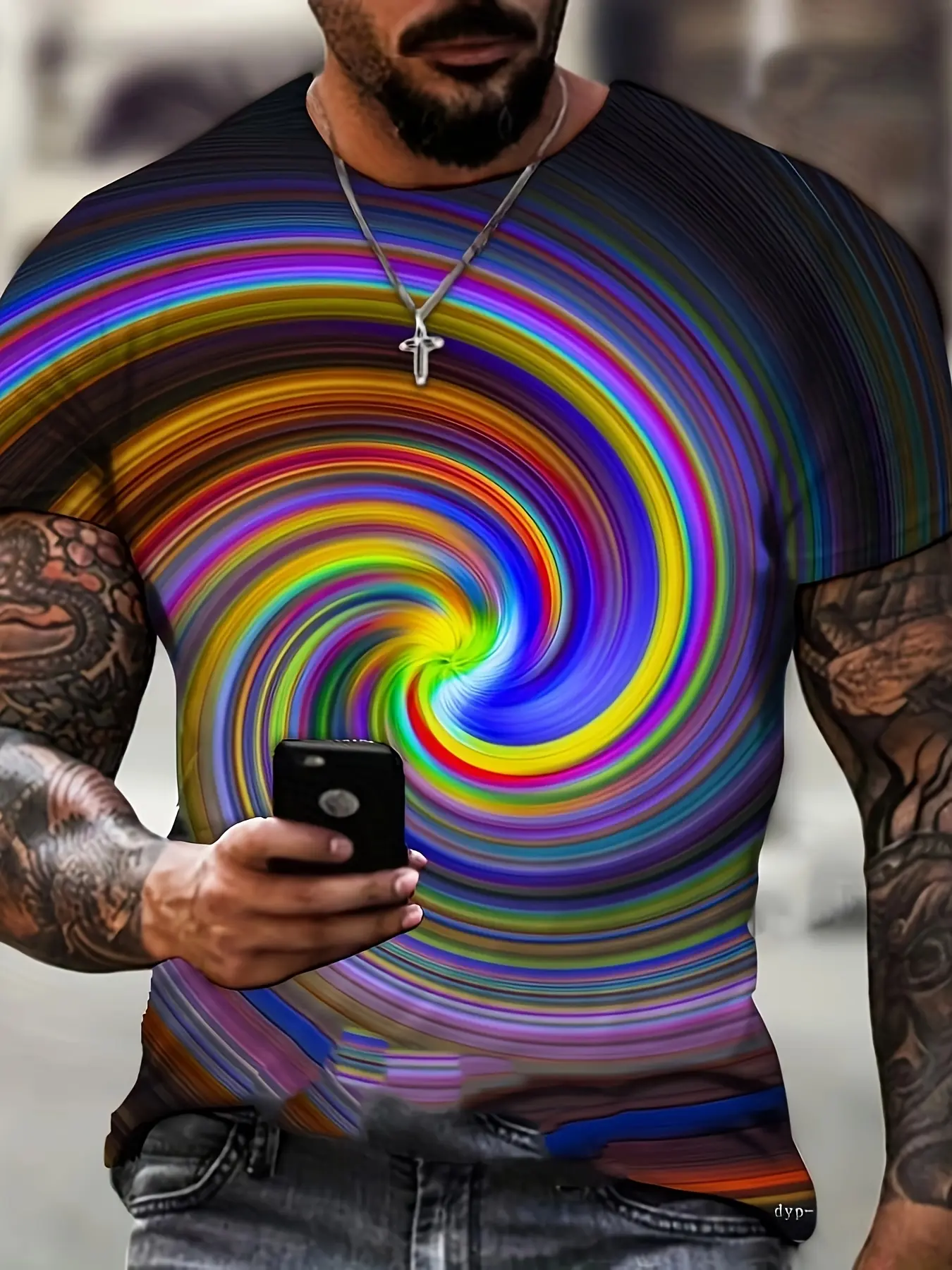 2024 Summer New Men's T-Shirt Casual Cool 3D Digital Printed for Men Short Sleeve Oversized Men Clothing Fashion Trend