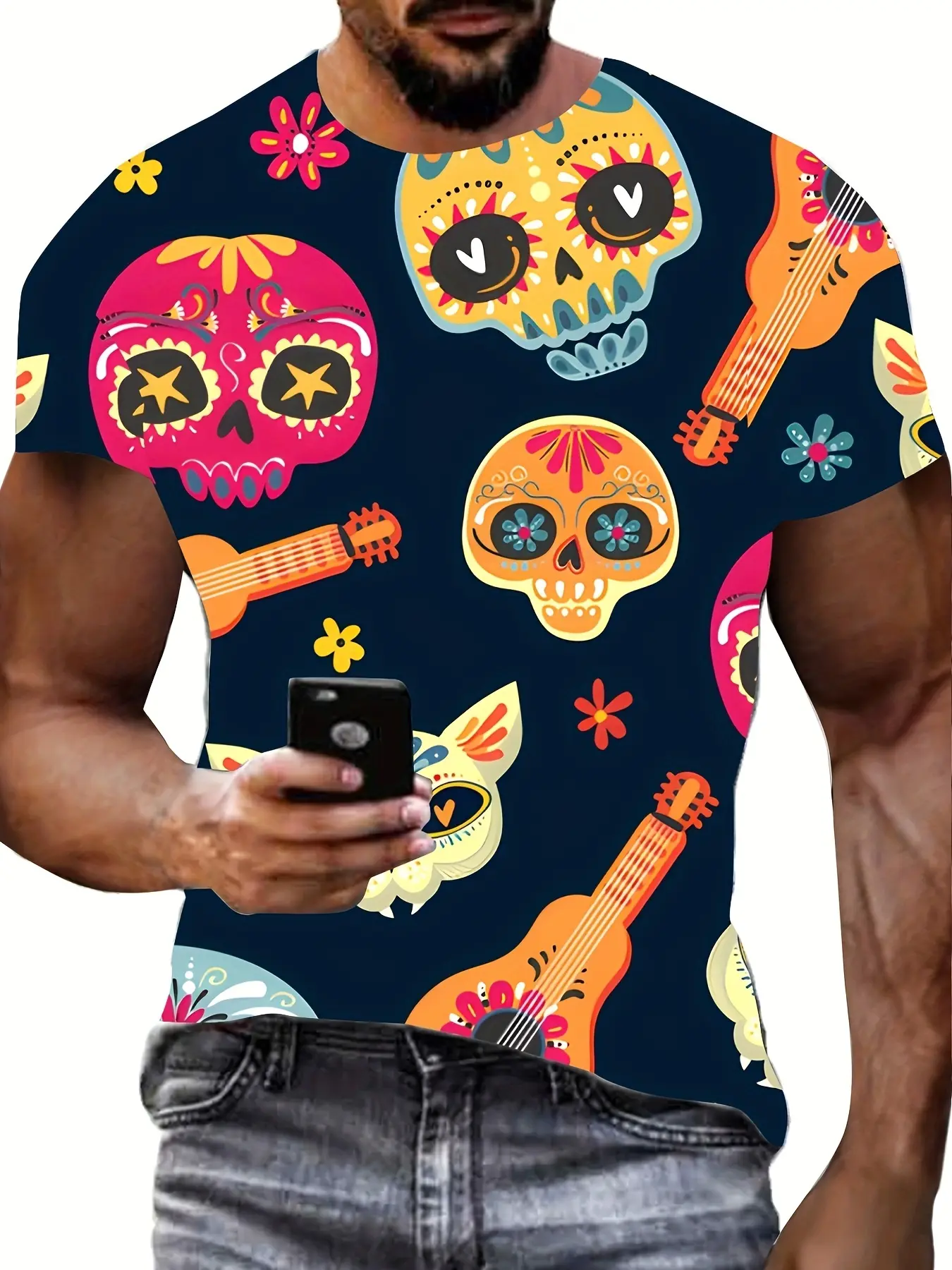 2024 Summer New Men's T-Shirt Casual Cool 3D Digital Printed for Men Short Sleeve Oversized Men Clothing Fashion Trend