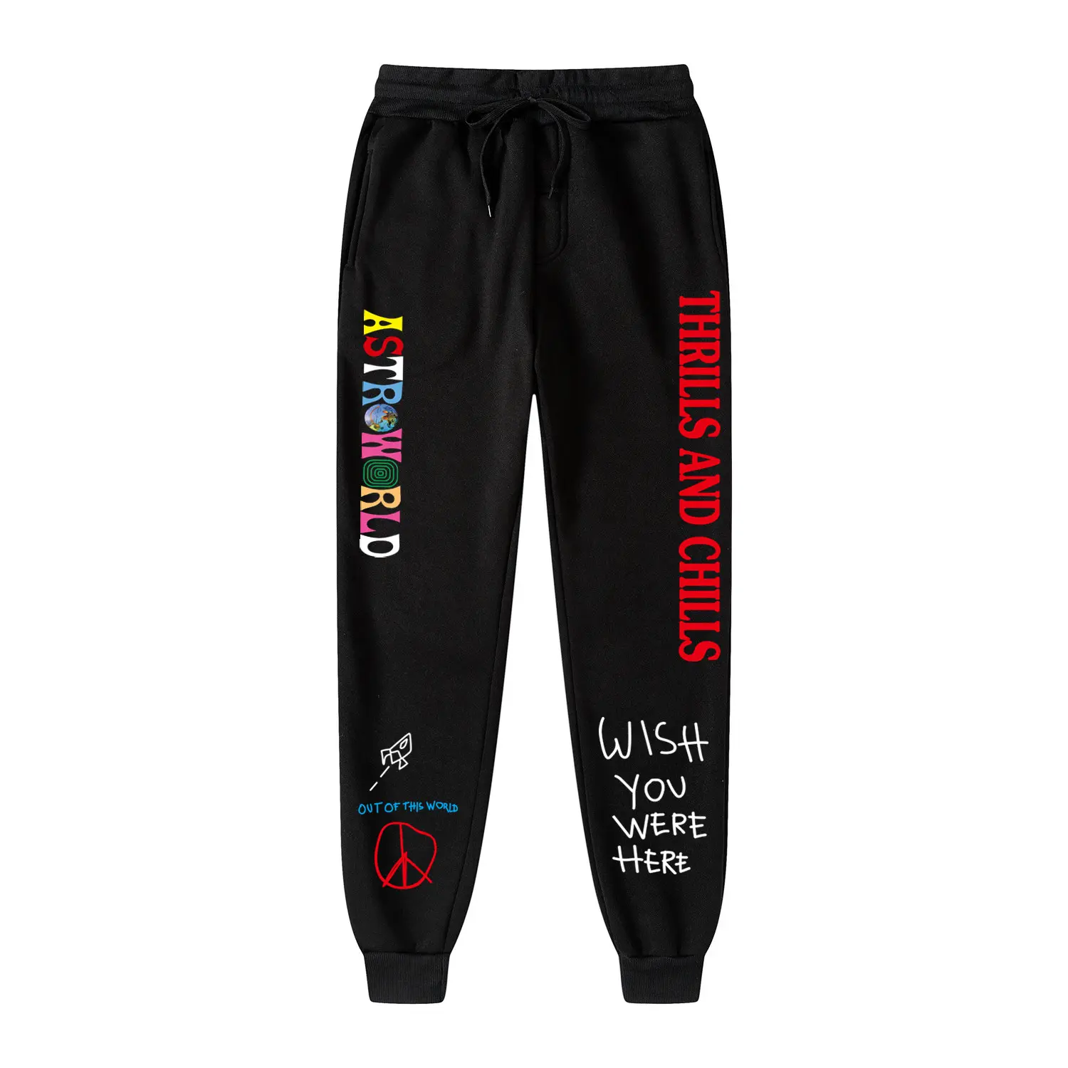 New Hot-selling Fleece Trousers  ASTROWORLD Letter Printing Men Ladies Men's Jogging Pants Hip-hop Street Pants
