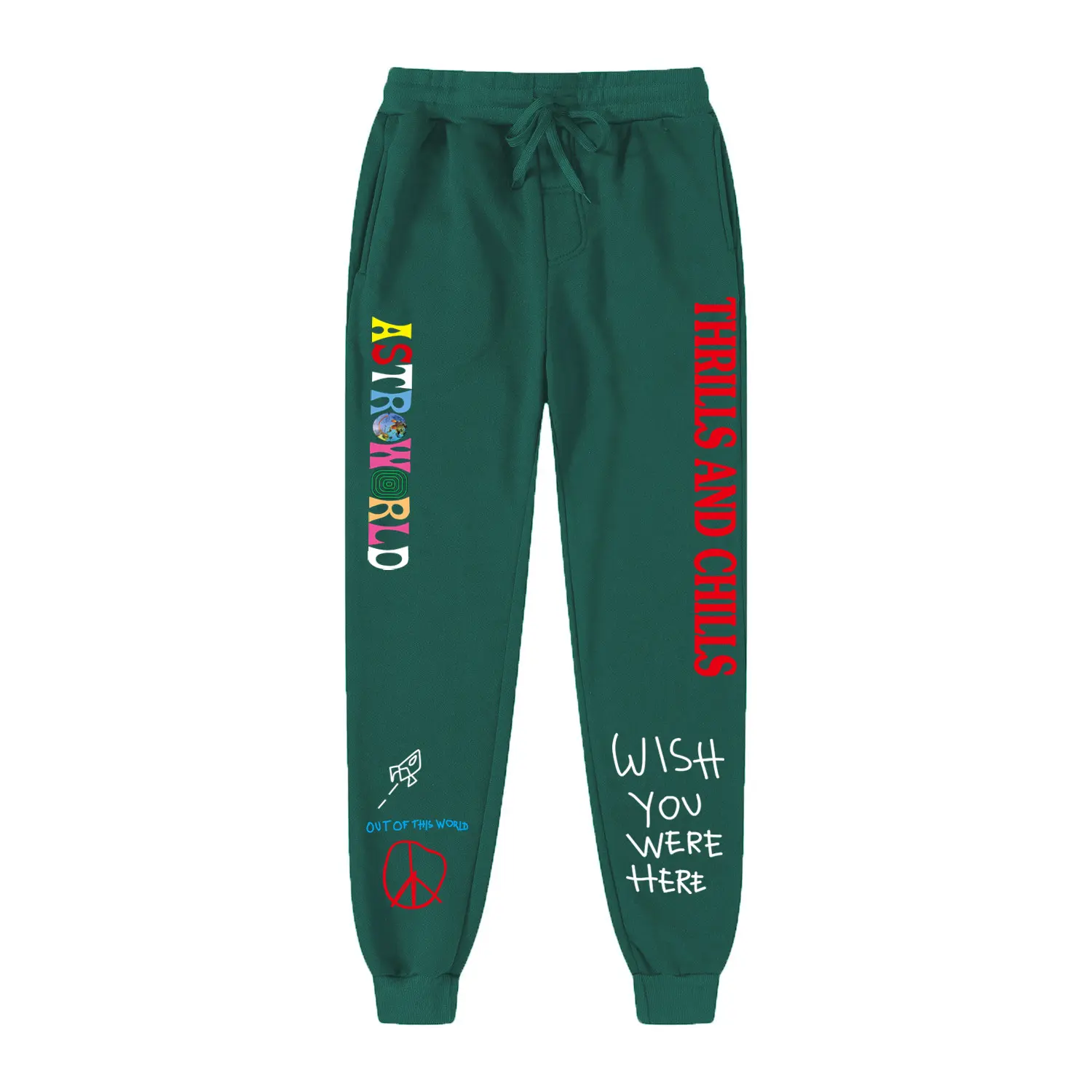 New Hot-selling Fleece Trousers  ASTROWORLD Letter Printing Men Ladies Men's Jogging Pants Hip-hop Street Pants