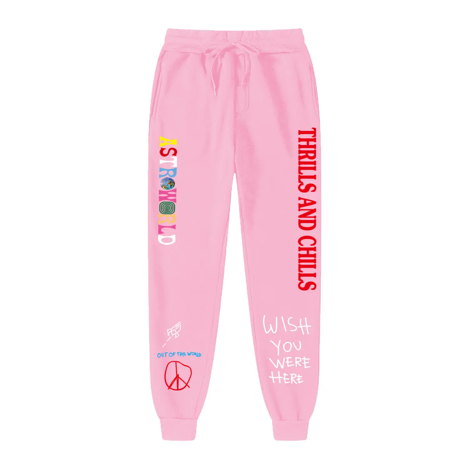 New Hot-selling Fleece Trousers  ASTROWORLD Letter Printing Men Ladies Men's Jogging Pants Hip-hop Street Pants