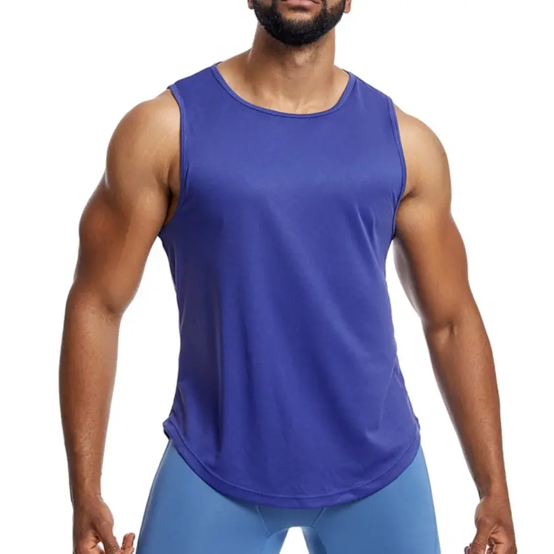2025 Men's Fitness Tank Top Mesh Breathable Sports Tank Top Men's Sleeveless Running Sports Leisure Quick Drying T-shirt Men