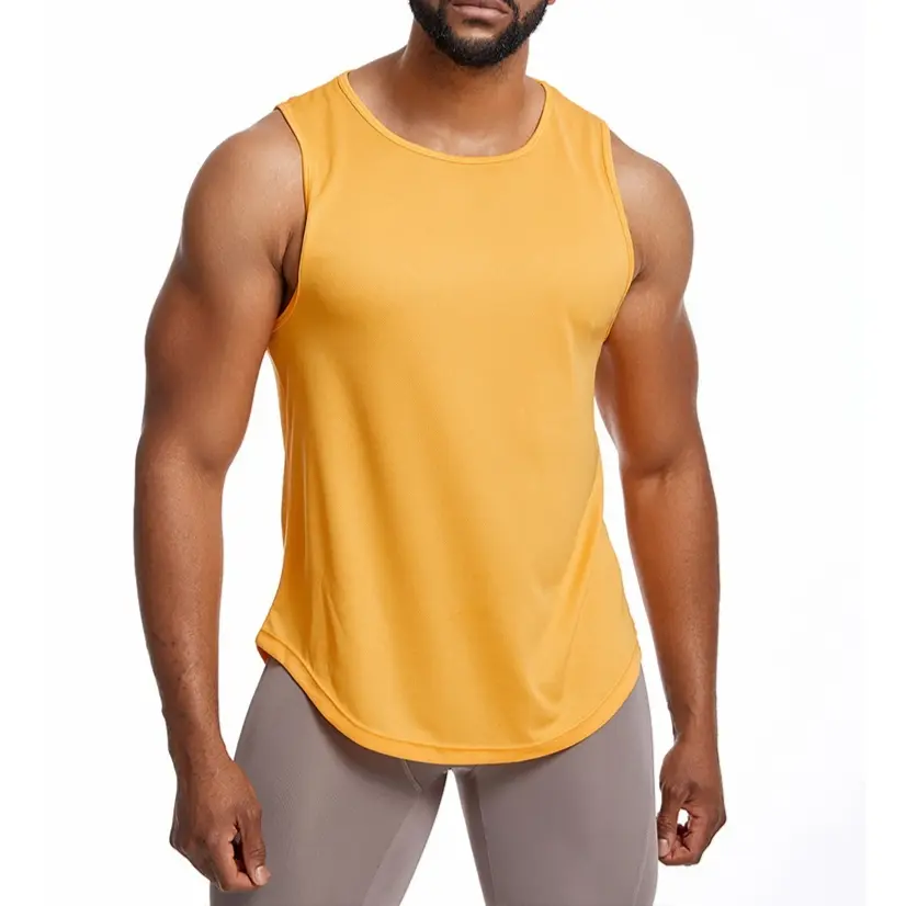 2025 Men's Fitness Tank Top Mesh Breathable Sports Tank Top Men's Sleeveless Running Sports Leisure Quick Drying T-shirt Men