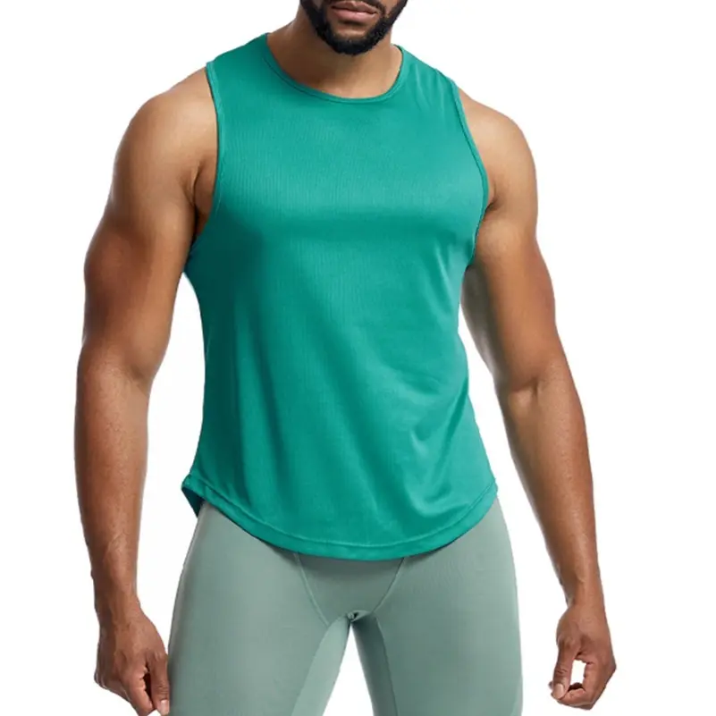 2025 Men's Fitness Tank Top Mesh Breathable Sports Tank Top Men's Sleeveless Running Sports Leisure Quick Drying T-shirt Men