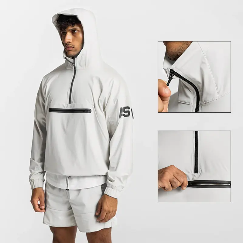2024 Spring and Autumn Men's Hoodie American Youth Loose Hooded Hoodie Adjustable Hem Long Sleeve Men's Coat