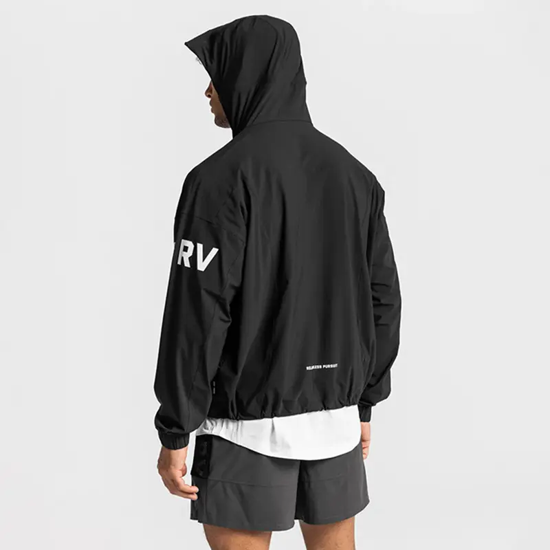 2024 Spring and Autumn Men's Hoodie American Youth Loose Hooded Hoodie Adjustable Hem Long Sleeve Men's Coat