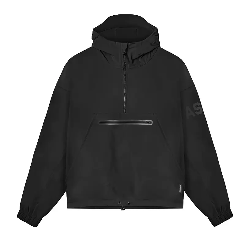 2024 Spring and Autumn Men's Hoodie American Youth Loose Hooded Hoodie Adjustable Hem Long Sleeve Men's Coat