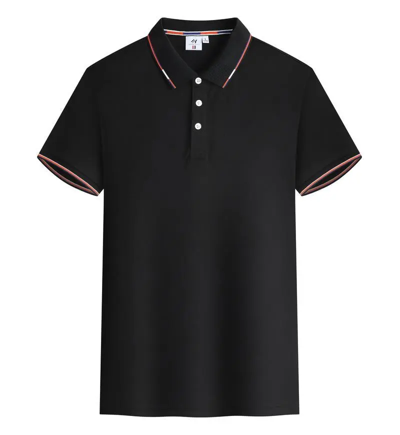 2025 Summer Men's Business Casual Polo Shirt Solid Color Short Sleeve T-Shirt Breathable Comfortable Fabric Daily Wear