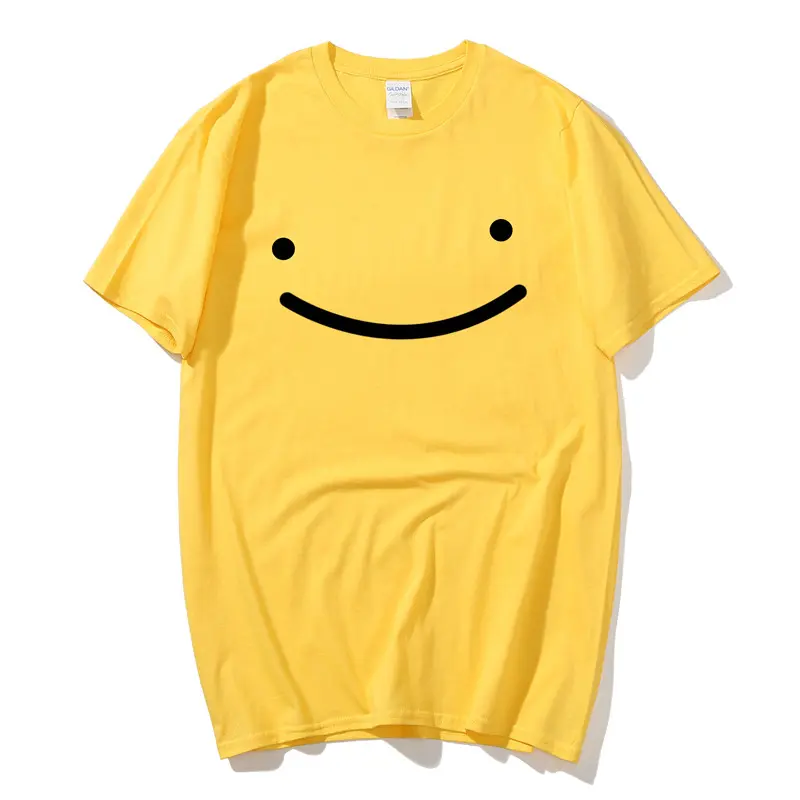Dream Smp Smile T-Shirt Summer Men Shirts Harajuku Tee Shirt Hip Hop Unisex Streetwear Tshirts Kawaii Clothing Anime Shirt