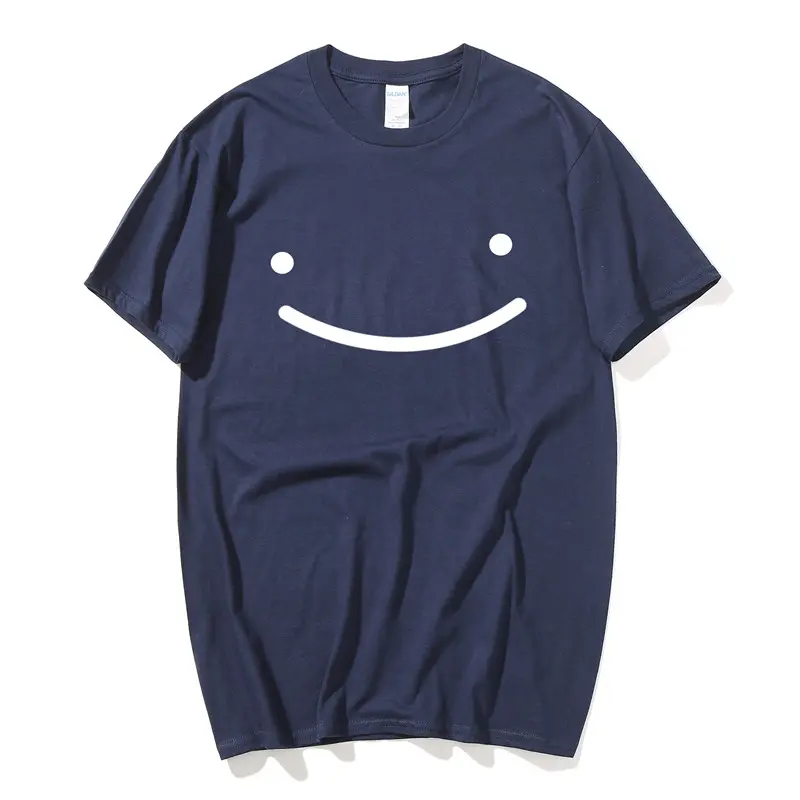 Dream Smp Smile T-Shirt Summer Men Shirts Harajuku Tee Shirt Hip Hop Unisex Streetwear Tshirts Kawaii Clothing Anime Shirt