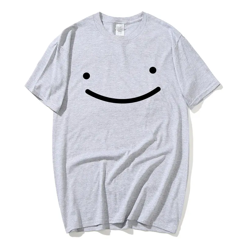 Dream Smp Smile T-Shirt Summer Men Shirts Harajuku Tee Shirt Hip Hop Unisex Streetwear Tshirts Kawaii Clothing Anime Shirt