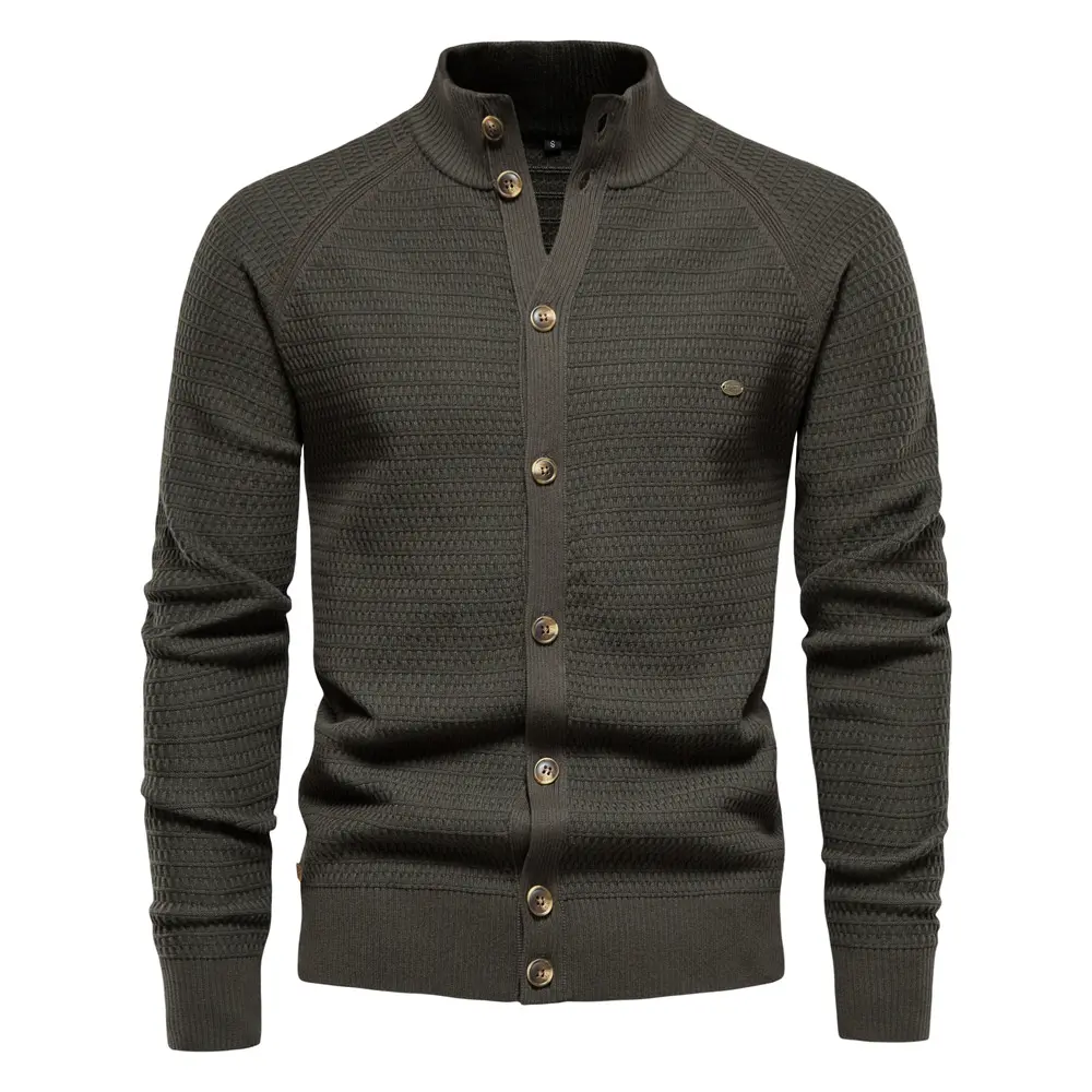 Mens Knit Cardigan Sweater Business Fall Winter Thick Warm Premium New Long Sleeve Office Smart Casual Heavy Duty Classic Style