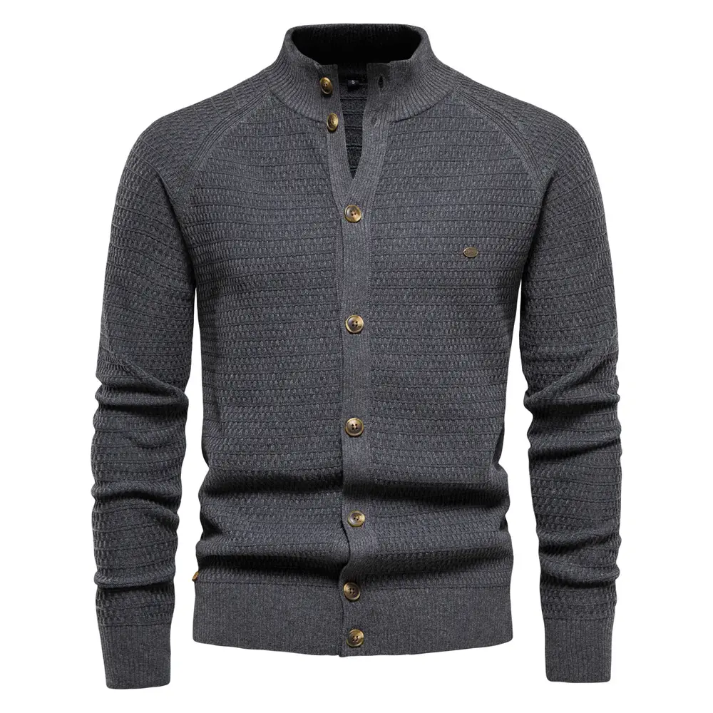 Mens Knit Cardigan Sweater Business Fall Winter Thick Warm Premium New Long Sleeve Office Smart Casual Heavy Duty Classic Style