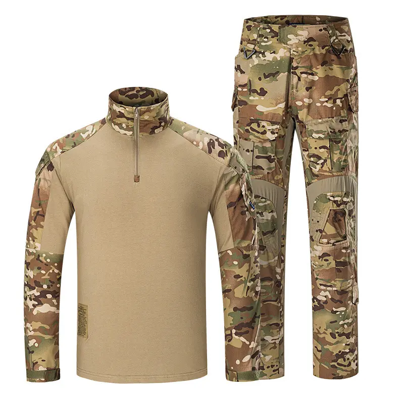 G3 Outdoor Camouflage Training Set Mens Multiple Pockets Tactical Hiking Hunting Suits Wear-resistant Breathable Frog Clothing
