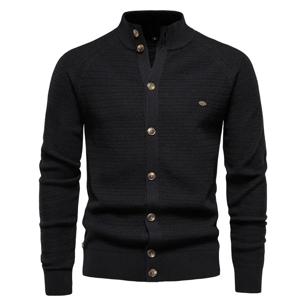 Mens Knit Cardigan Sweater Business Fall Winter Thick Warm Premium New Long Sleeve Office Smart Casual Heavy Duty Classic Style