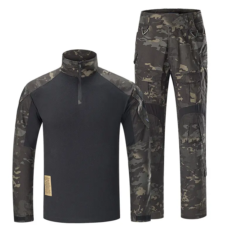 G3 Outdoor Camouflage Training Set Mens Multiple Pockets Tactical Hiking Hunting Suits Wear-resistant Breathable Frog Clothing