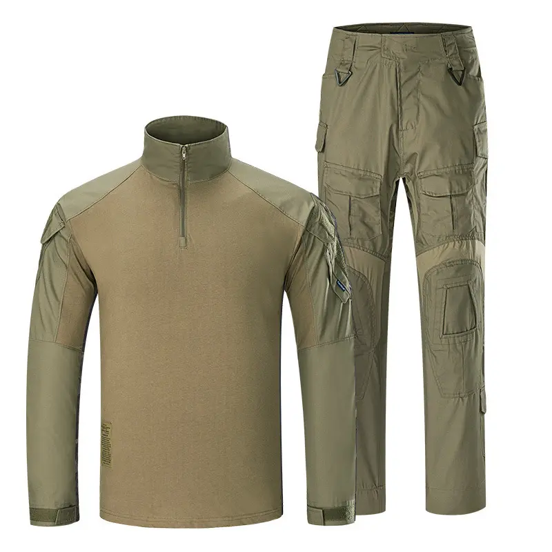 G3 Outdoor Camouflage Training Set Mens Multiple Pockets Tactical Hiking Hunting Suits Wear-resistant Breathable Frog Clothing